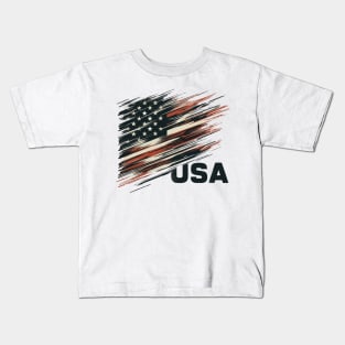 Usa Flag Kids T-Shirt